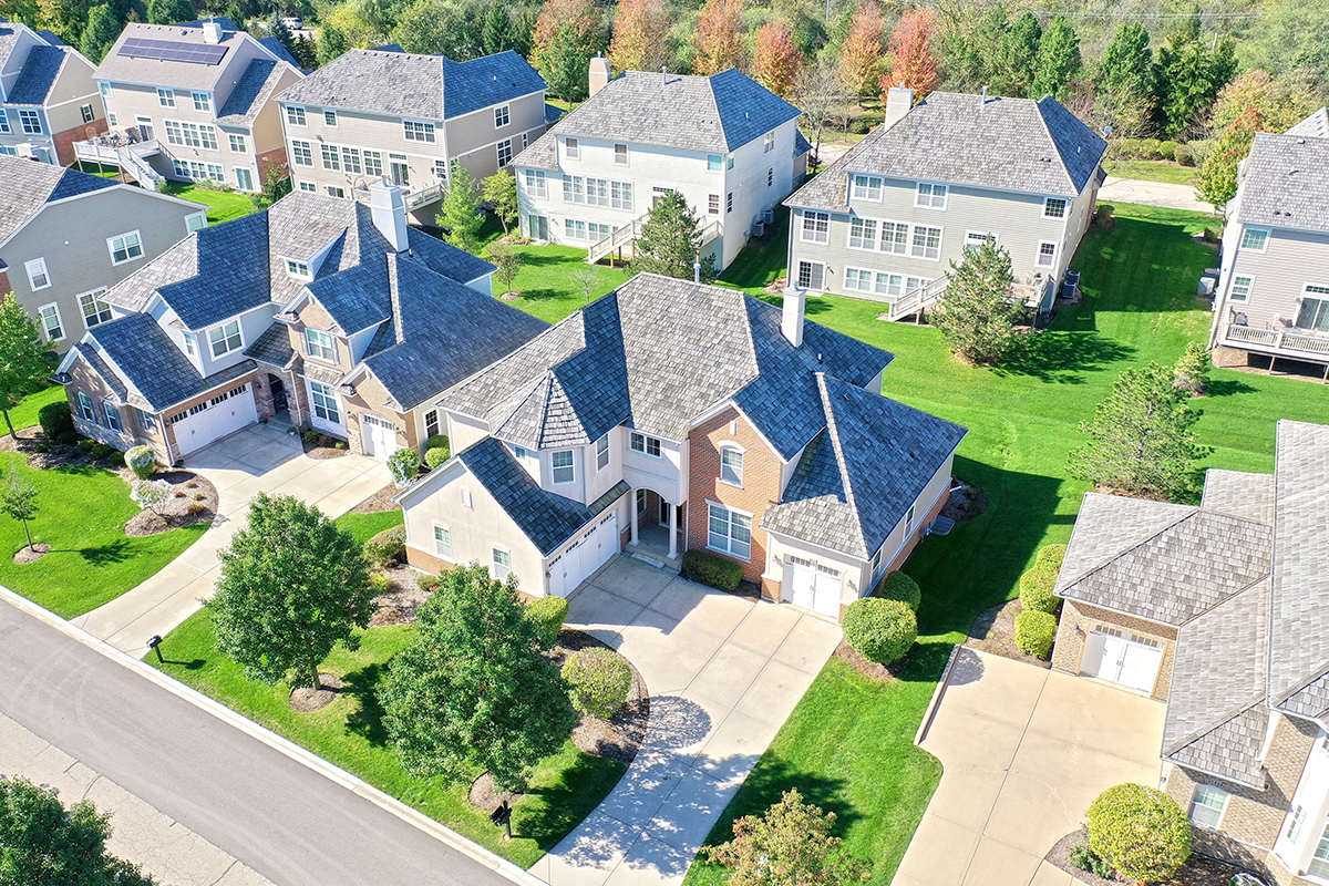 1118 Ashley Lane Inverness, IL 60010 - Photo 2 of 50 an aerial view of multiple houses with yard