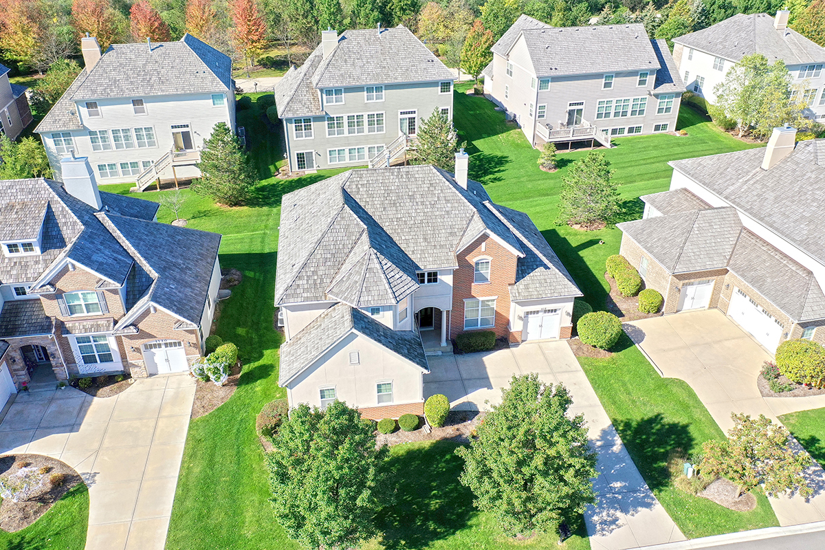 1118 Ashley Lane Inverness, IL 60010 - Photo 6 of 50 an aerial view of a house with a yard