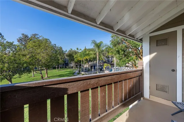 a view of a porch and a yard