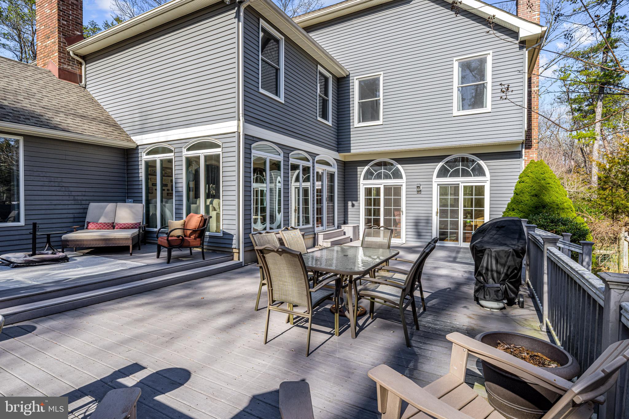 320 McKendimen Road Medford, NJ 08055 - Photo 40 of 81 Rear view of home with decking