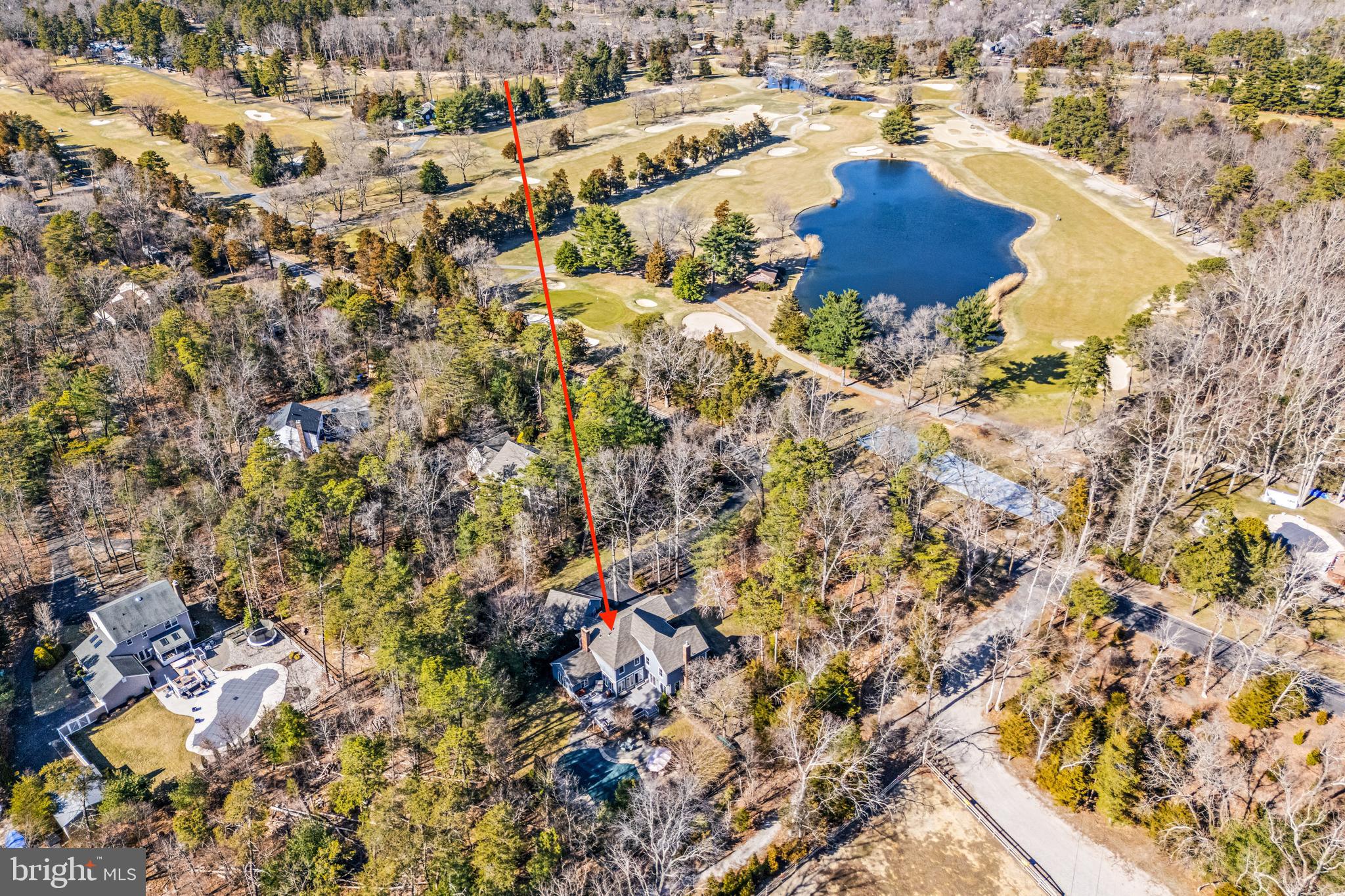 320 McKendimen Road Medford, NJ 08055 - Photo 5 of 81 Aerial view showing golf course and woods