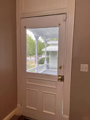 a view of a window in a room