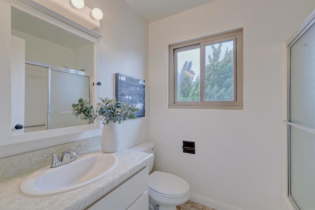 418 3rd Street Encinitas, CA 92024 - Photo 41 of 74 a bathroom with a sink a toilet and a mirror