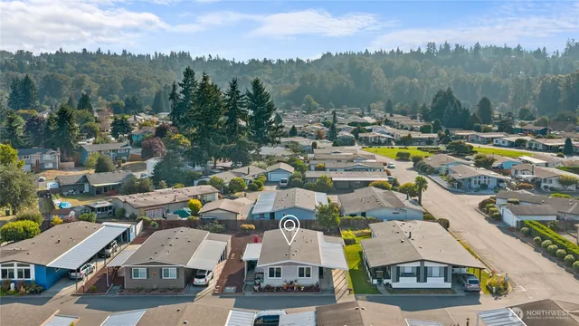 an aerial view of a city with lots of residential buildings