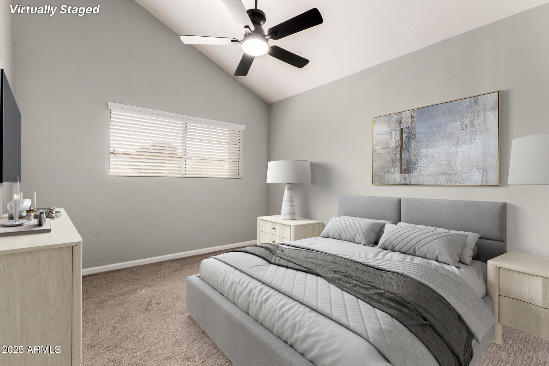 3832 North Gallatin Mesa, AZ 85215 - Photo 8 of 41 a bedroom with a bed and a lamp on dresser