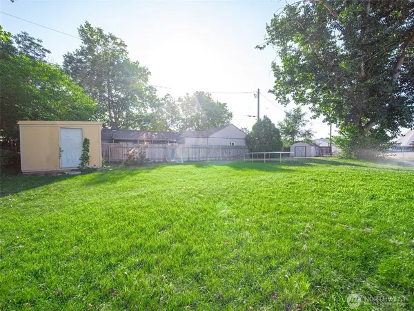 a view of a house with a yard and a tree