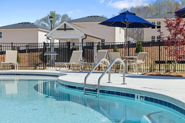 a front view of a building with street view