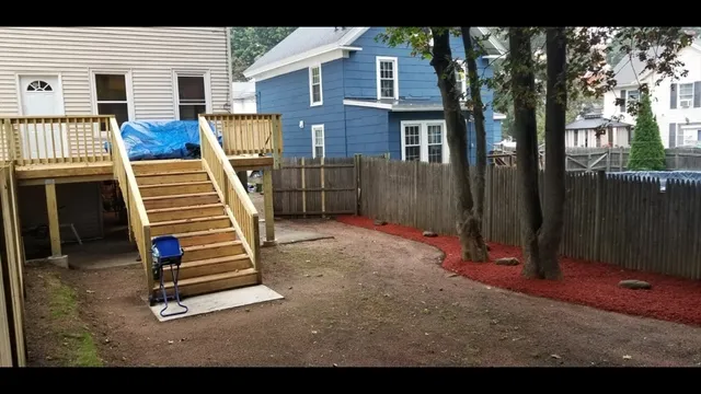 a view of outdoor space and deck