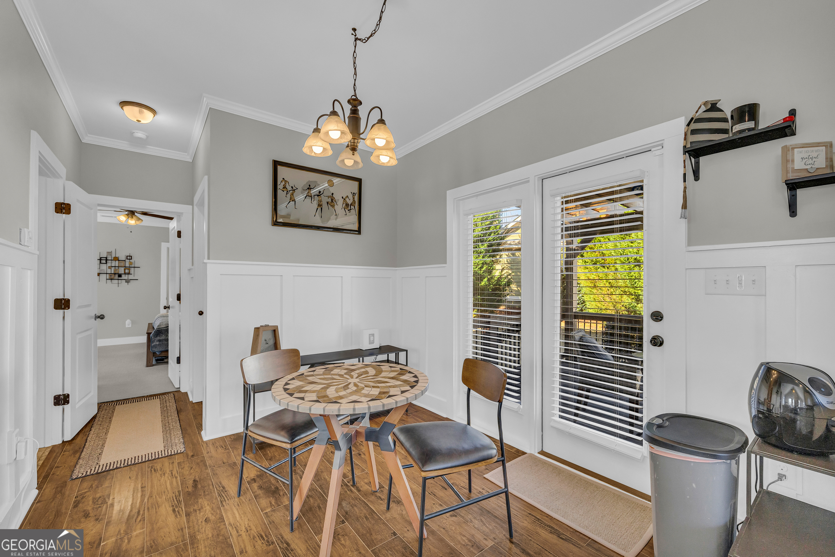 236 Melba Lane Athens, GA 30606 - Photo 13 of 33 a view of a dining room with furniture and chandelier
