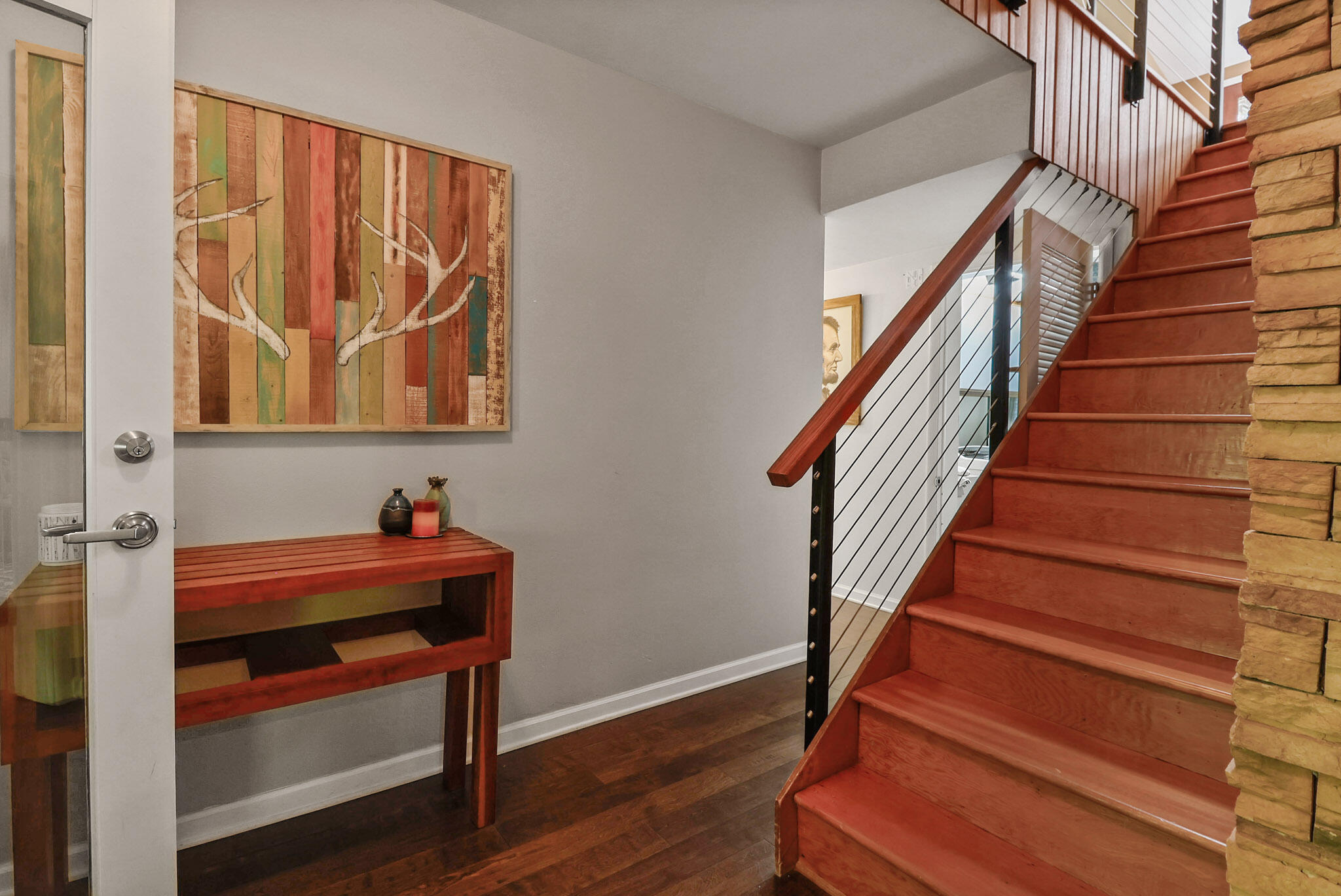 66 Ski Hill Road Portage, IN 46368 - Photo 21 of 48 a view of entryway and hall with wooden floor