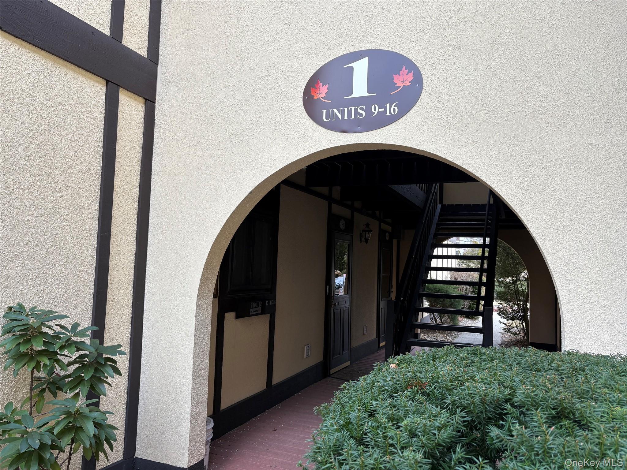 a view of a two door in a room