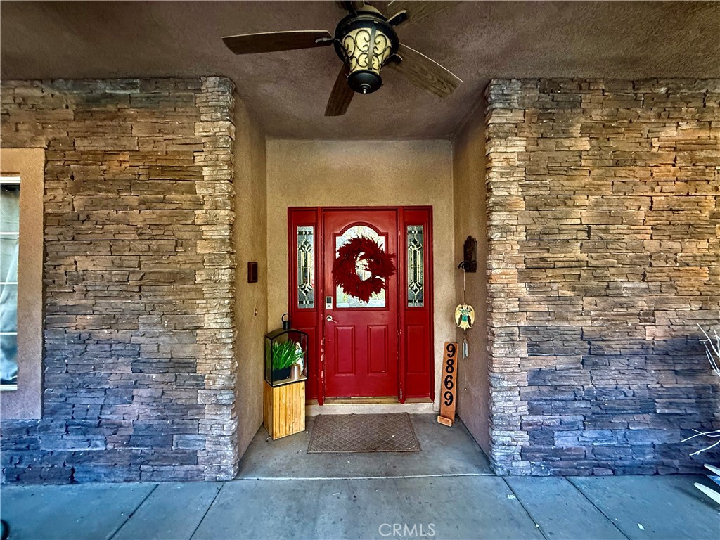9869 Kehl Canyon Road Cherry Valley, CA 92223 - Photo 18 of 27 a view of entryway with a brick wall