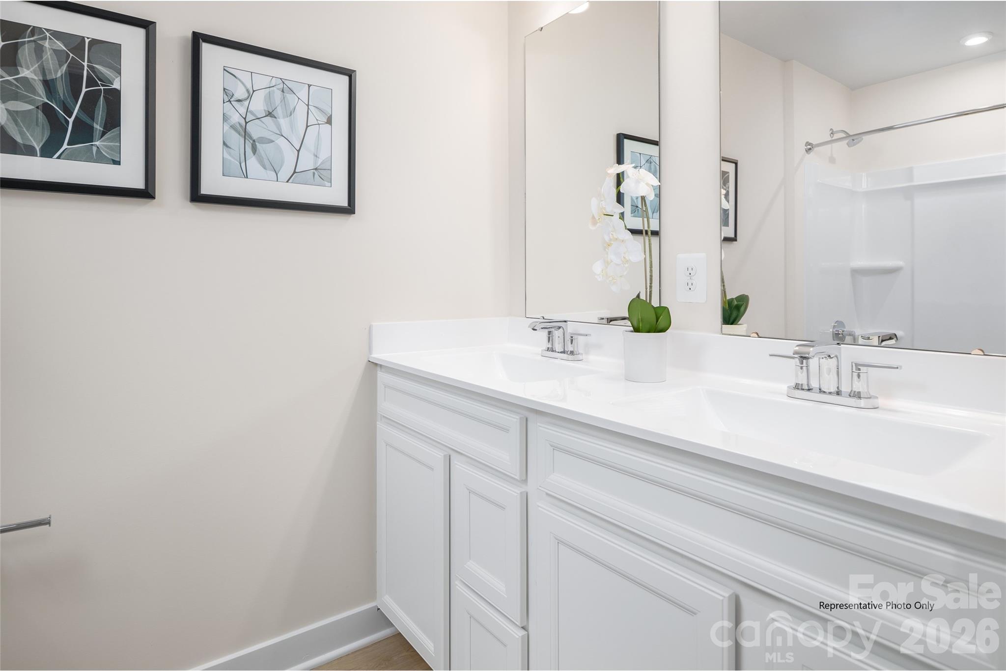 1020 Bracken Hill Road Indian Trail, NC 28079 - Photo 11 of 28 a bathroom with a sink and a mirror