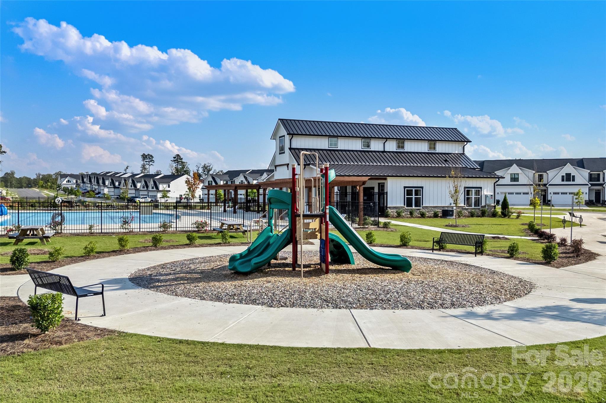 1020 Bracken Hill Road Indian Trail, NC 28079 - Photo 23 of 28 a view of swimming pool with lawn chairs and couches