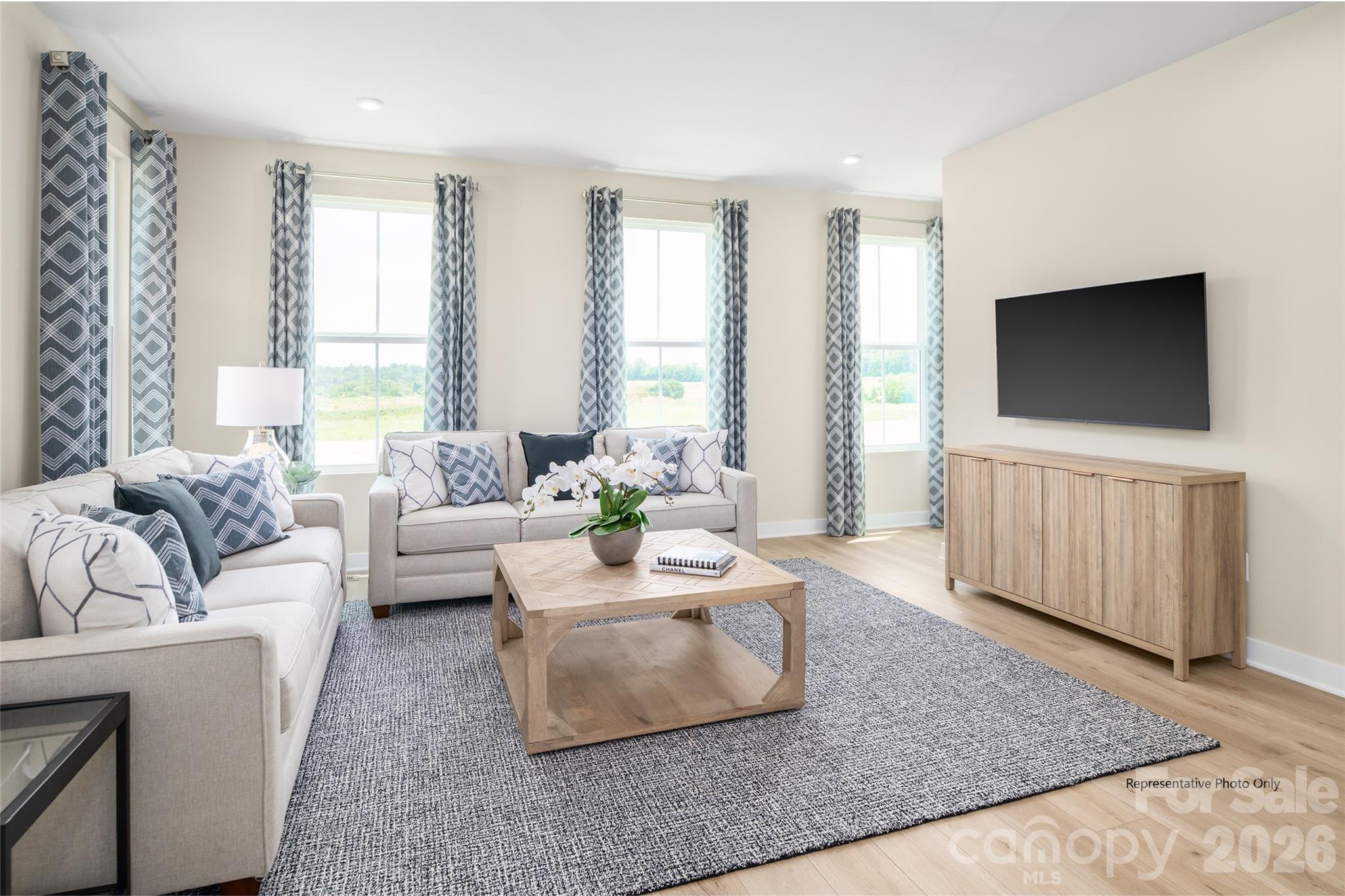 1020 Bracken Hill Road Indian Trail, NC 28079 - Photo 6 of 28 a living room with furniture and a flat screen tv