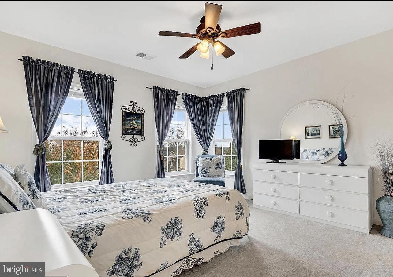 842 Kingsbrook Road Culpeper, VA 22701 - Photo 14 of 24 a bedroom with a bed a chandelier and mirror