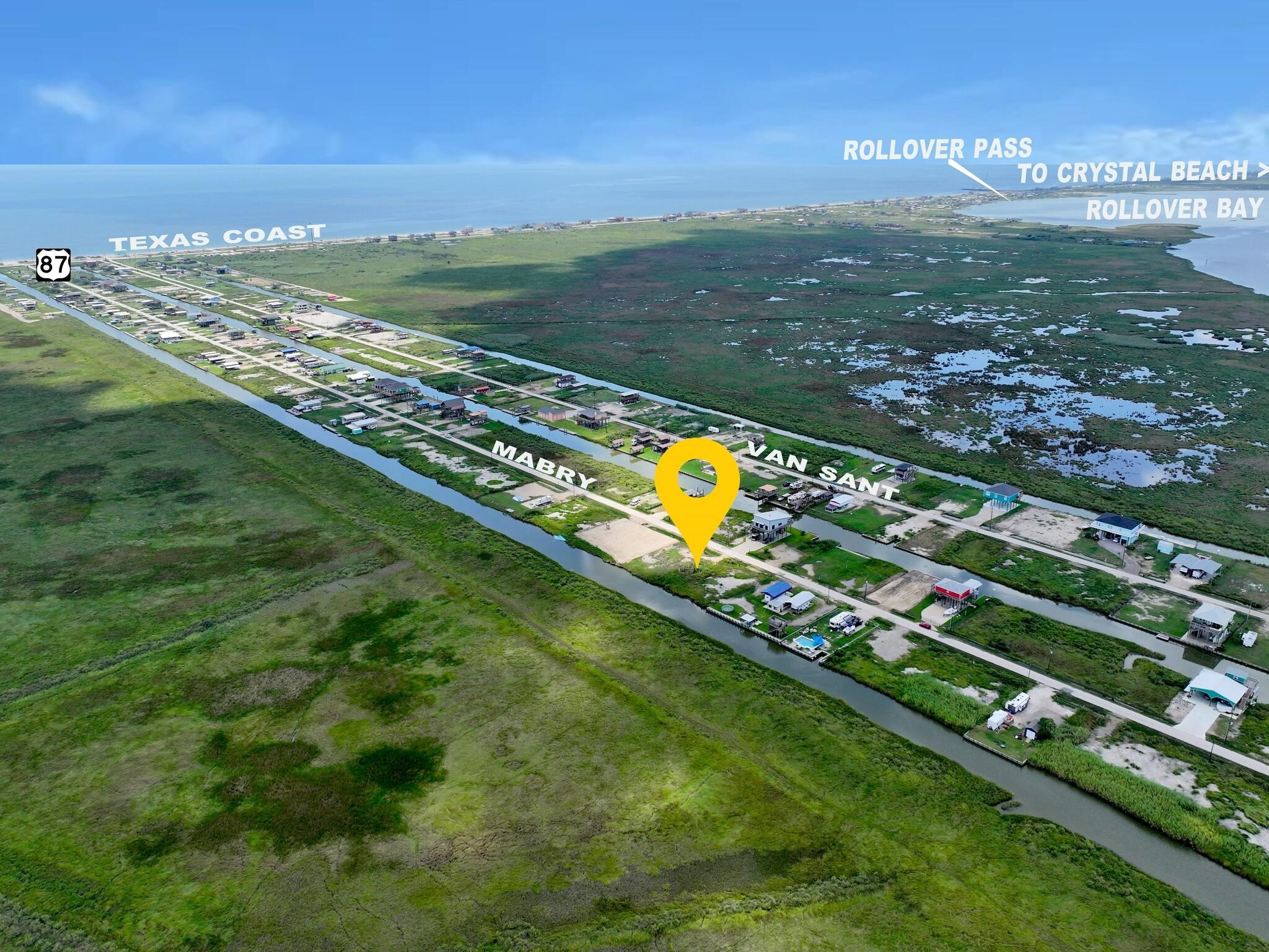 1392 Mabry Port Bolivar, TX 77650 - Photo 4 of 25 an aerial view of a city