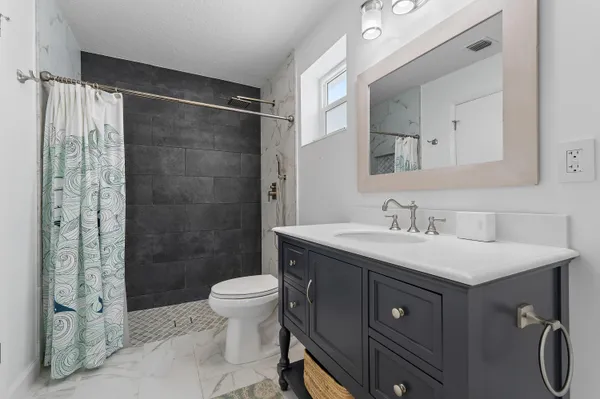 a view of a garage with storage