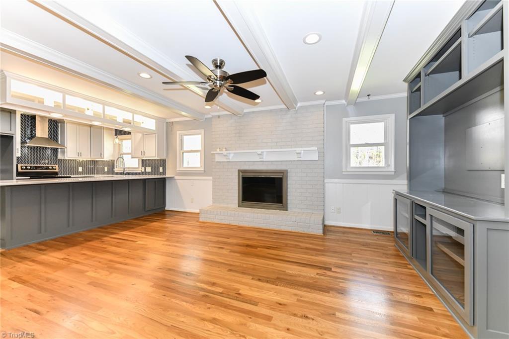 8302 Cadet Drive Oak Ridge, NC 27310 - Photo 19 of 42 Smart-Lighting in Kitchen & Den. Hunter Ceiling fan