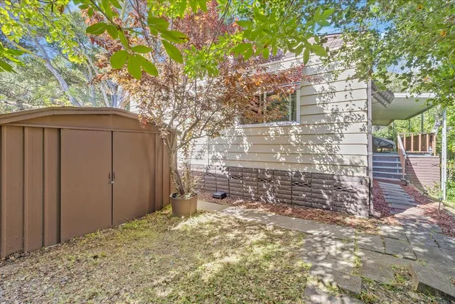 a backyard of a house