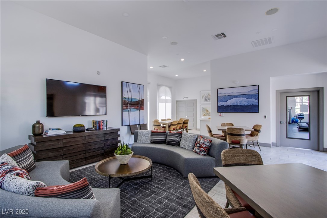 2555 Hampton Road, Unit 4109 Henderson, NV 89052 - Photo 35 of 38 Living area with recessed lighting and light tile patterned flooring