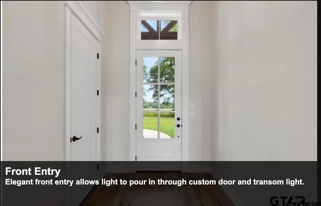 a view of an entryway with a book