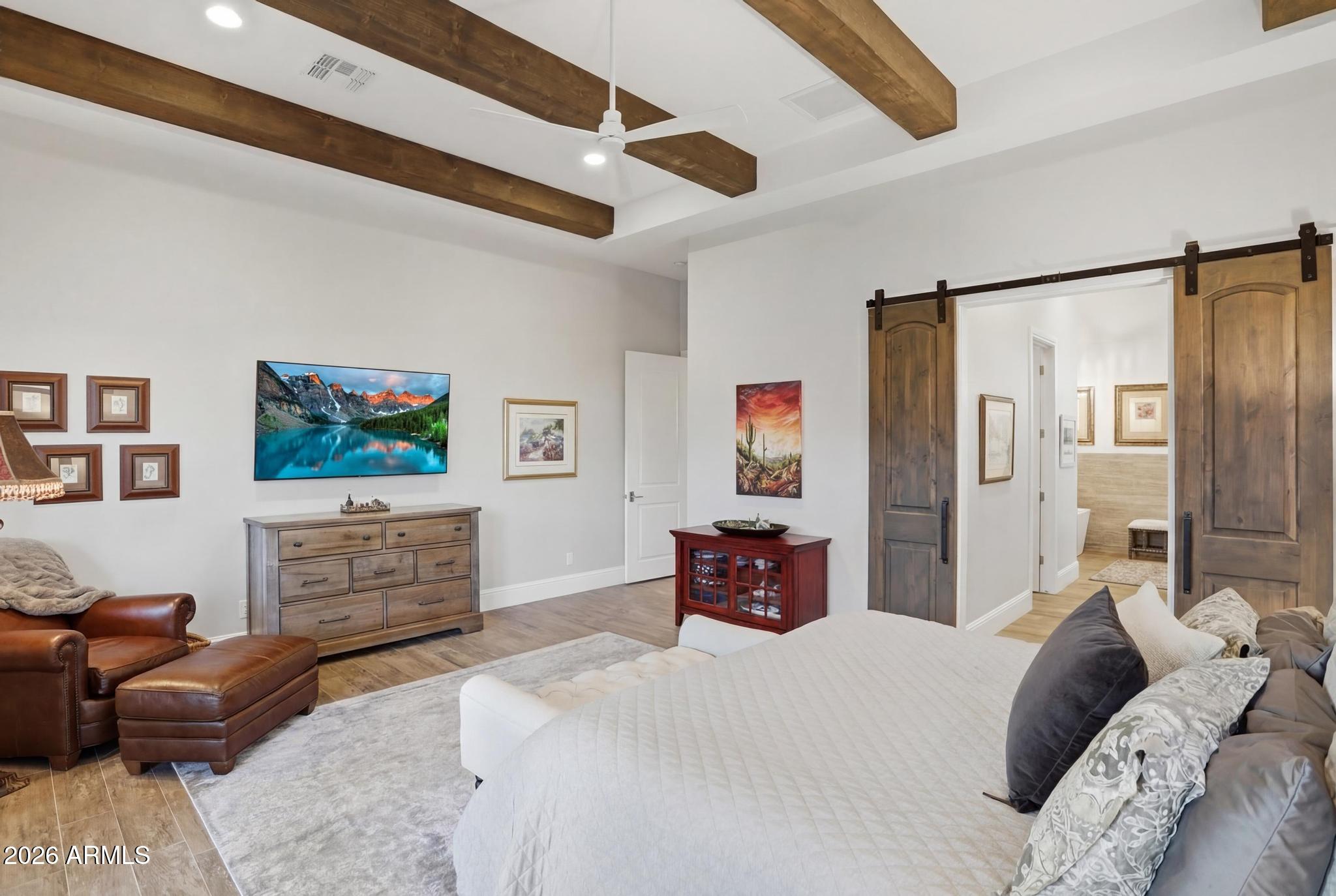 2207 East Filaree Circle Payson, AZ 85541 - Photo 13 of 38 a bedroom with furniture and a flat screen tv