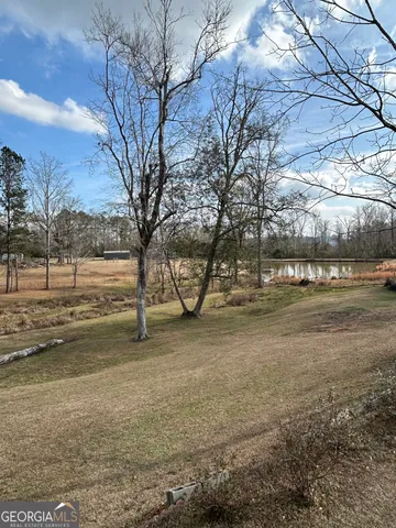 a view of a yard with an outdoor space
