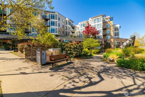 a building view with a outdoor space