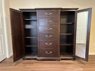 a view of wooden floor