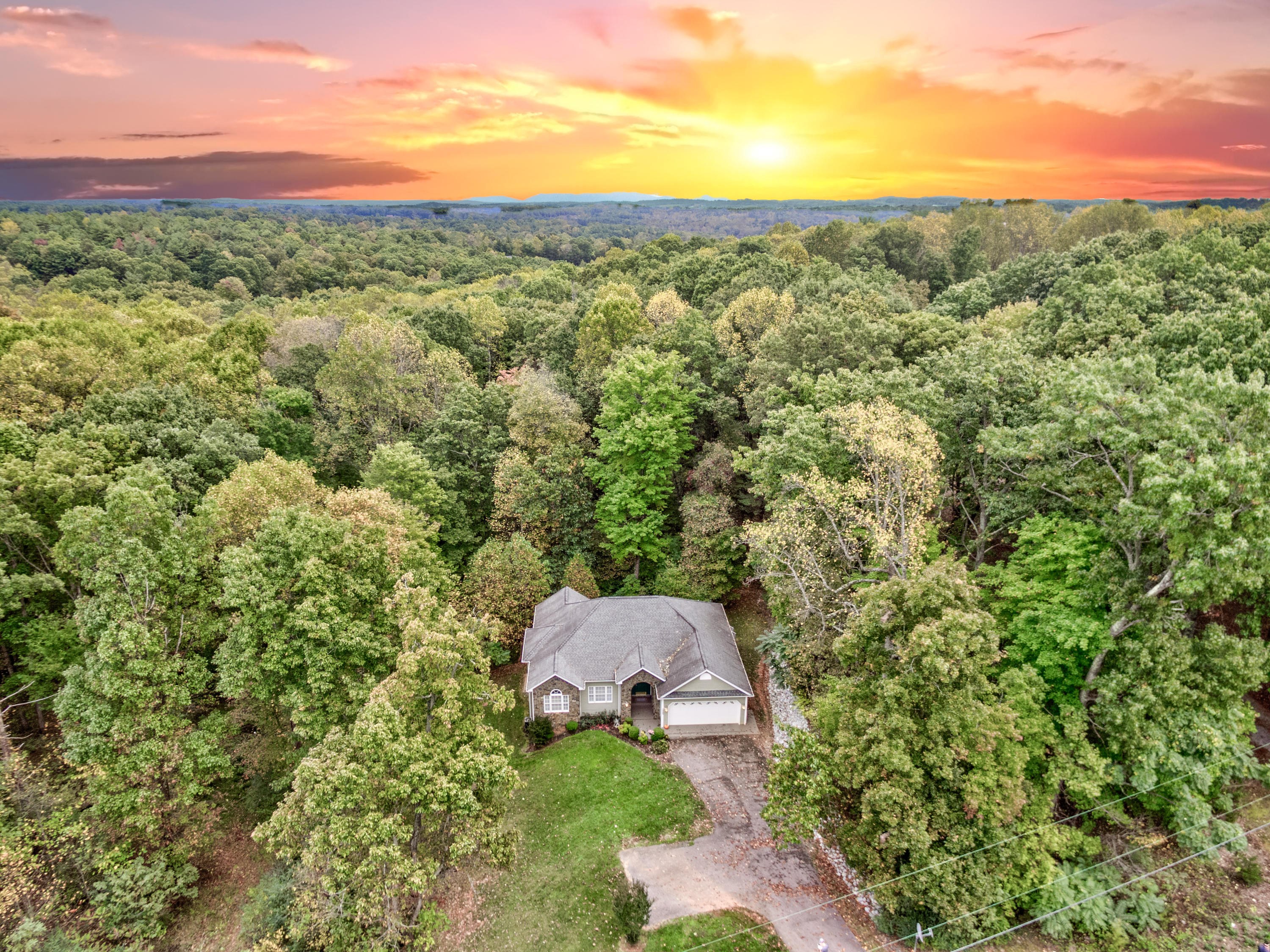 2480 Iron Ridge Road Rocky Mount, VA 24151 - Photo 9 of 38 an aerial view of a house with a yard