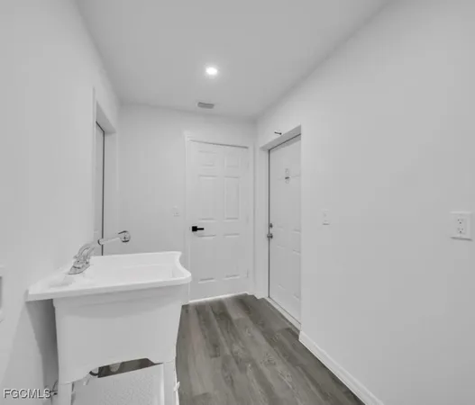wooden floor in a room