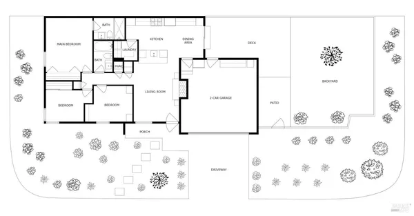 a view of a back yard