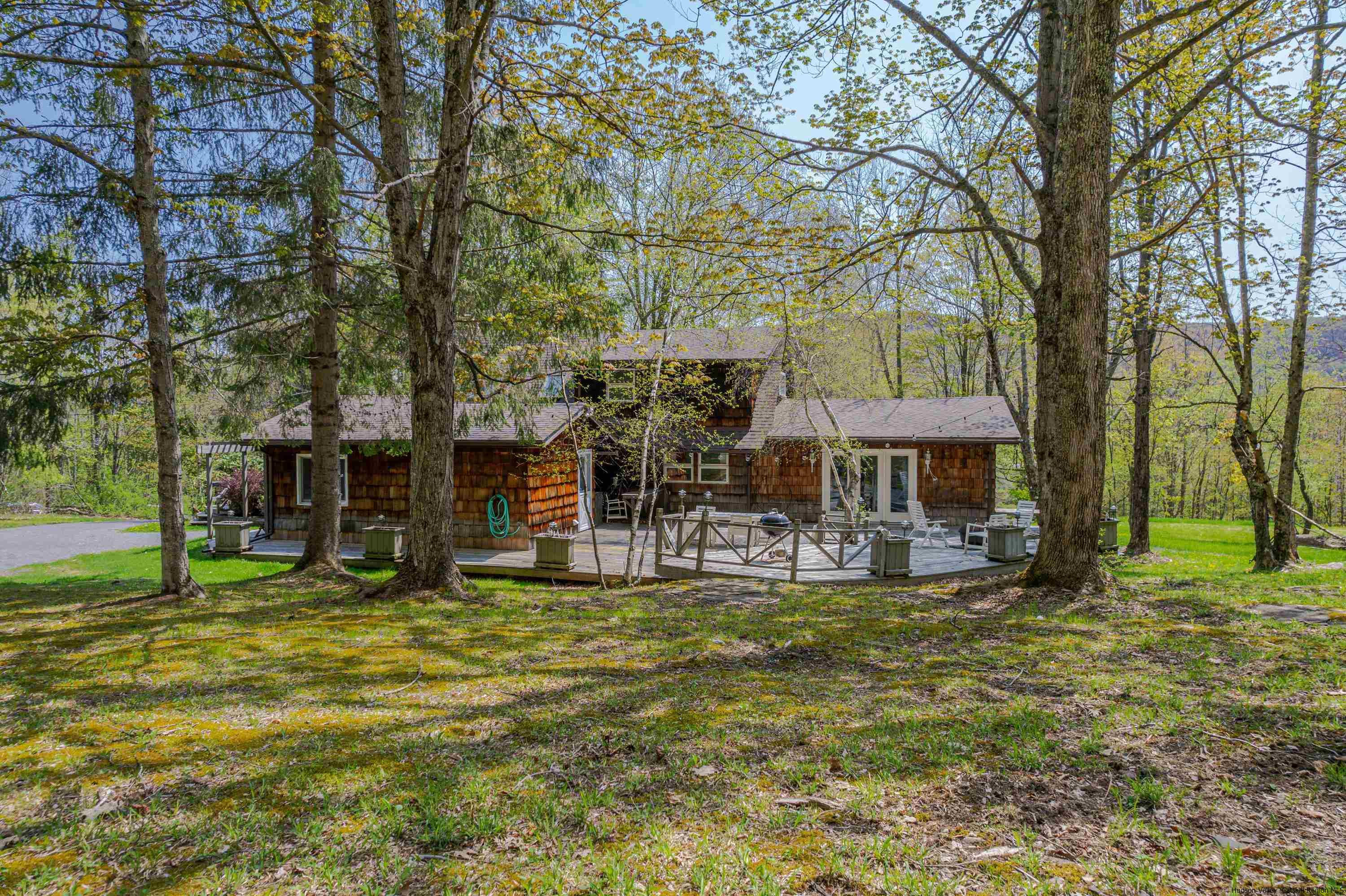 167 Old Towne Road Roxbury, NY 12421 - Photo 25 of 29 a view of a house with a yard patio and fire pit