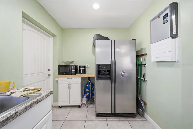 a room with a washer and dryer