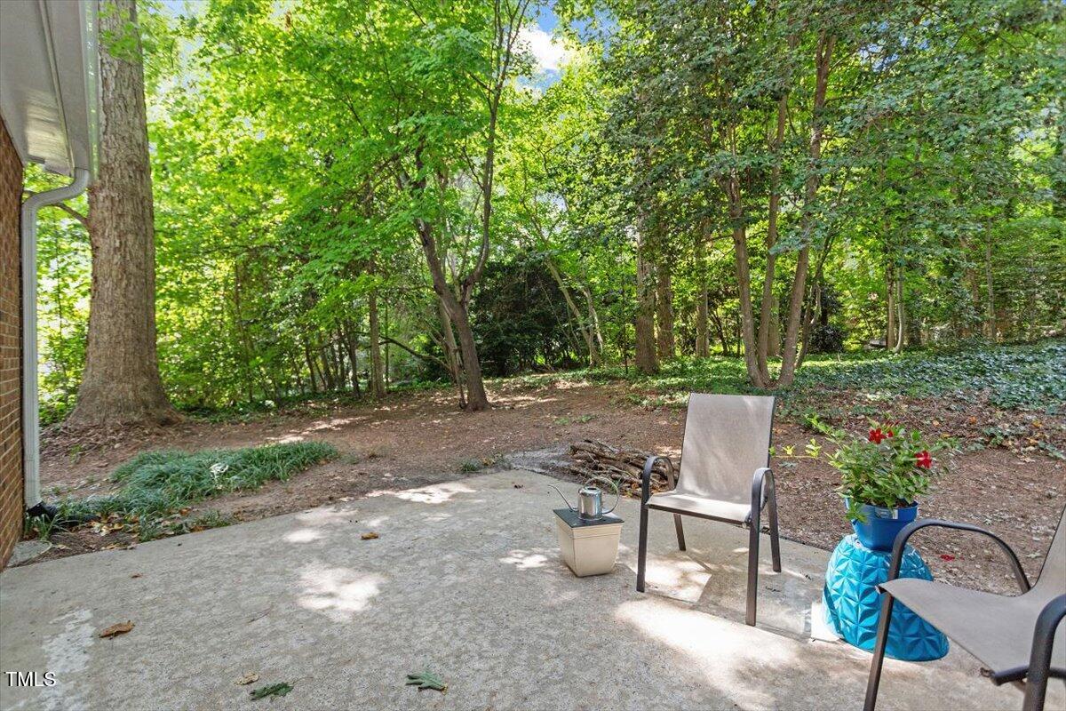 5309 Covey Court Raleigh, NC 27609 - Photo 44 of 47 a view of a bench in a garden