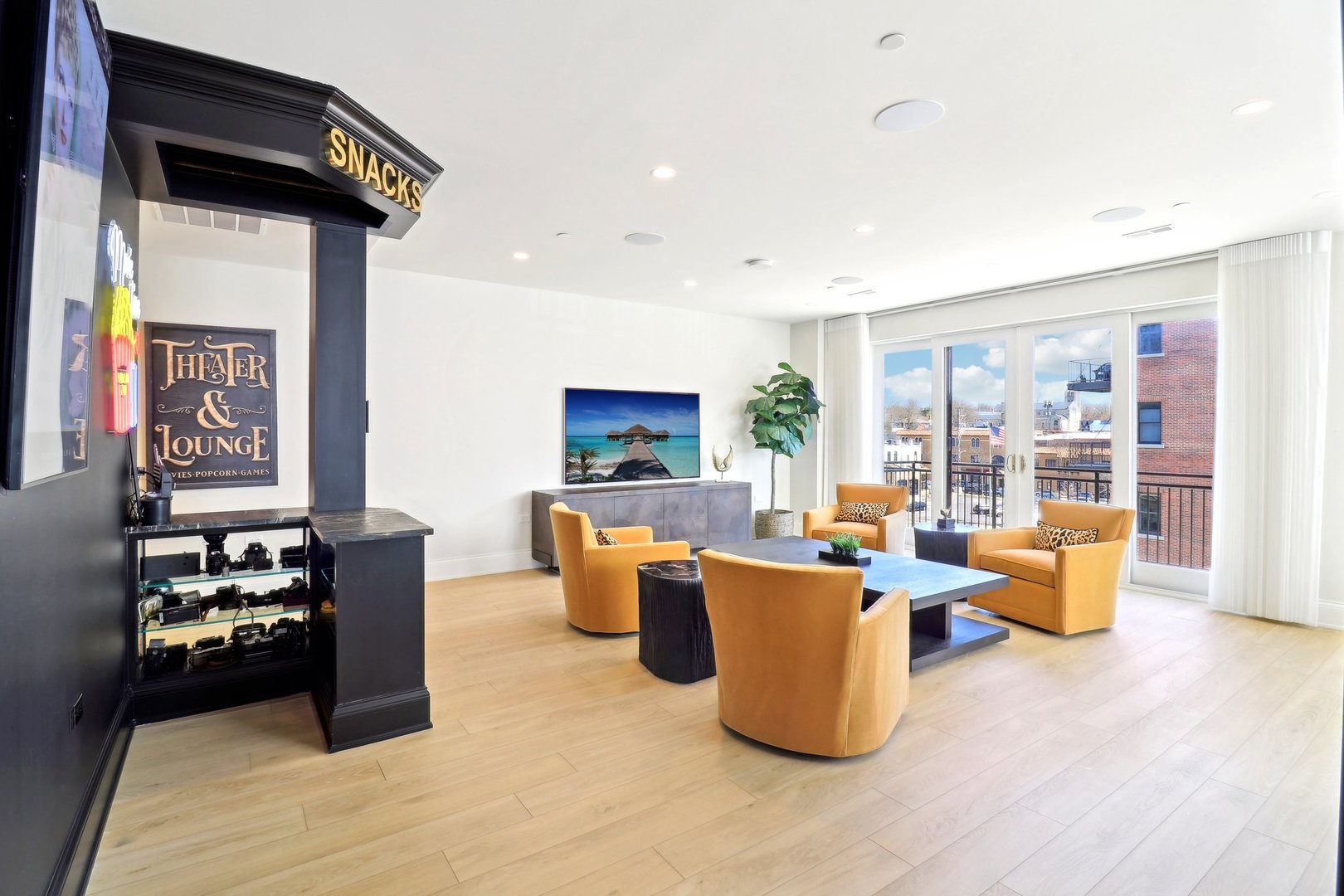 50 South 1st Street, Unit 5D St. Charles, IL 60174 - Photo 33 of 52 a living room with furniture and a floor to ceiling window