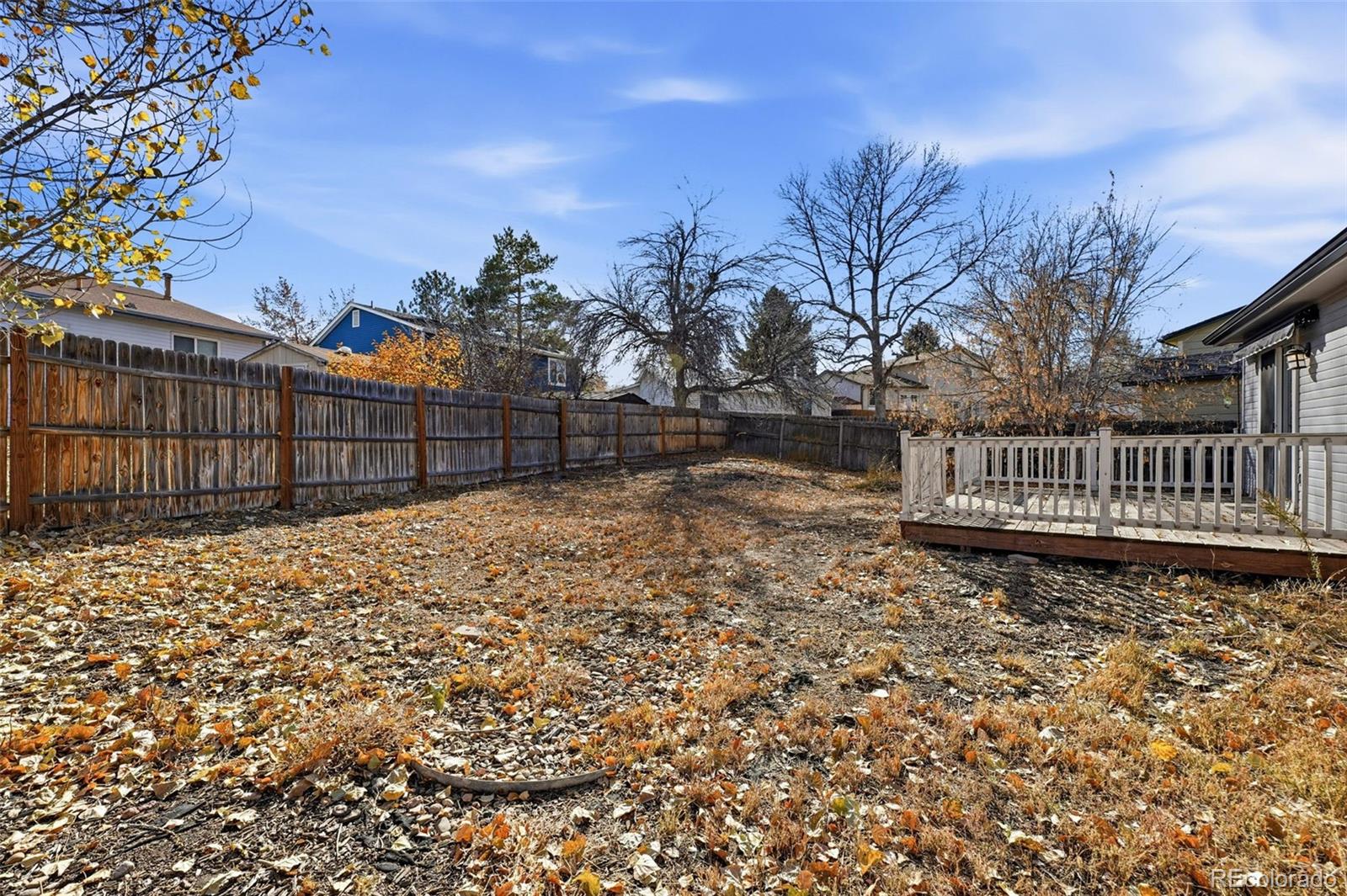 17660 Snowberry Way Parker, CO 80134 - Photo 36 of 38 a view of a yard with wooden fence
