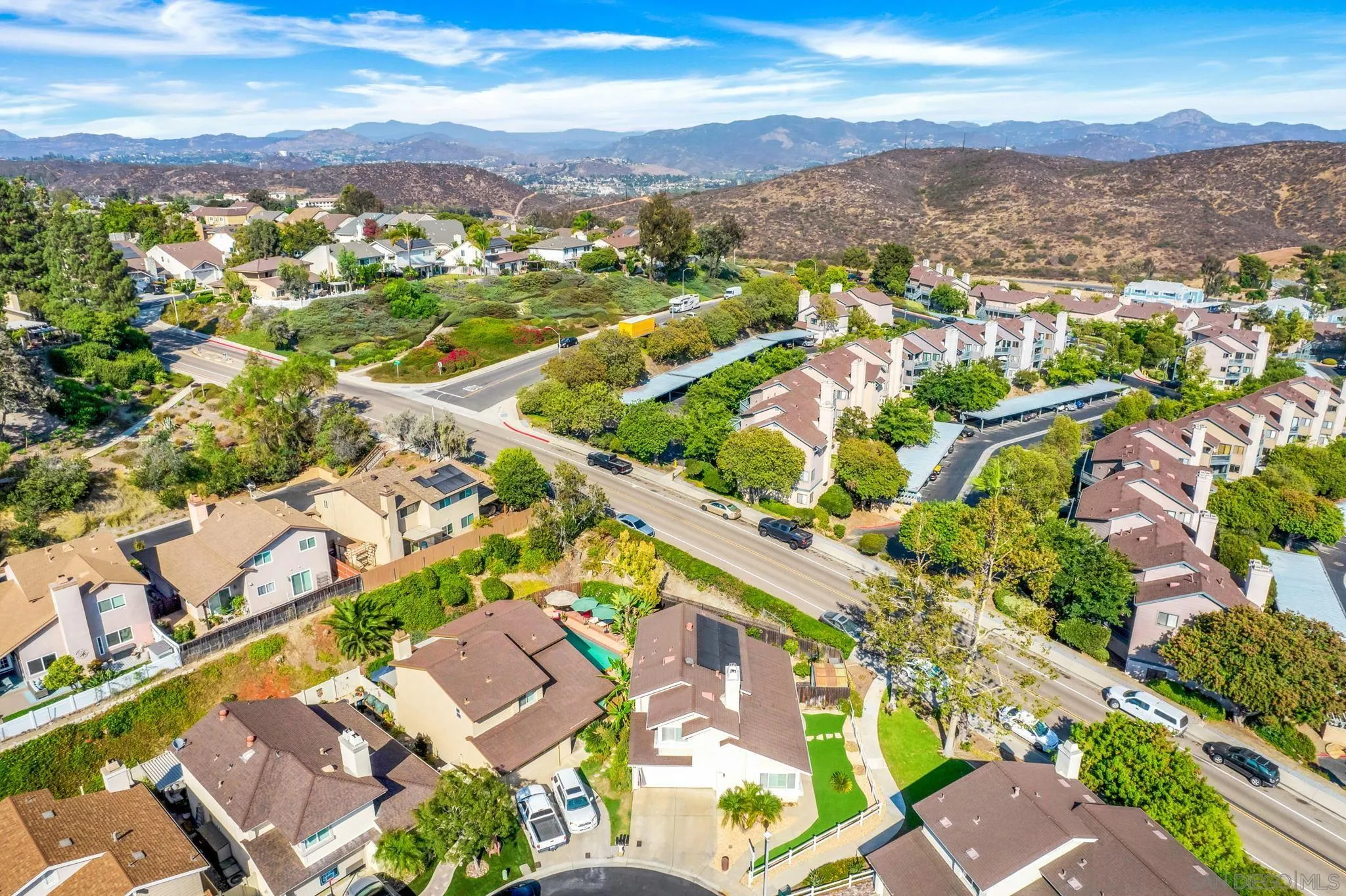 3006 Gayla Court Spring Valley, CA 91978 - Photo 34 of 39 an aerial view of residential houses with outdoor space