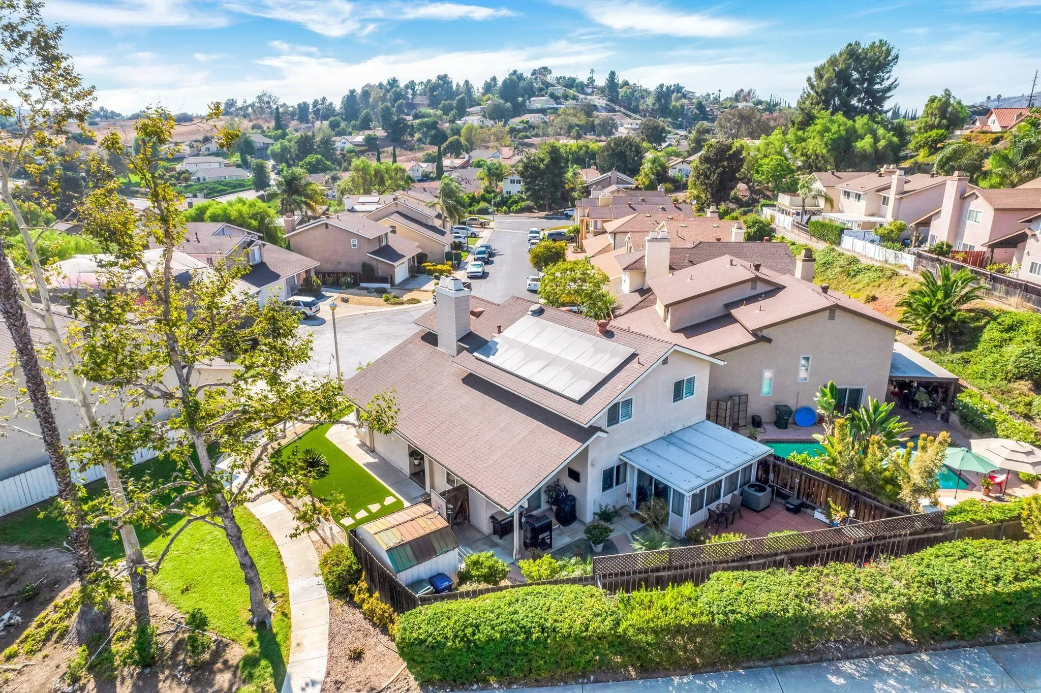 3006 Gayla Court Spring Valley, CA 91978 - Photo 35 of 39 an aerial view of residential house with outdoor space and swimming pool