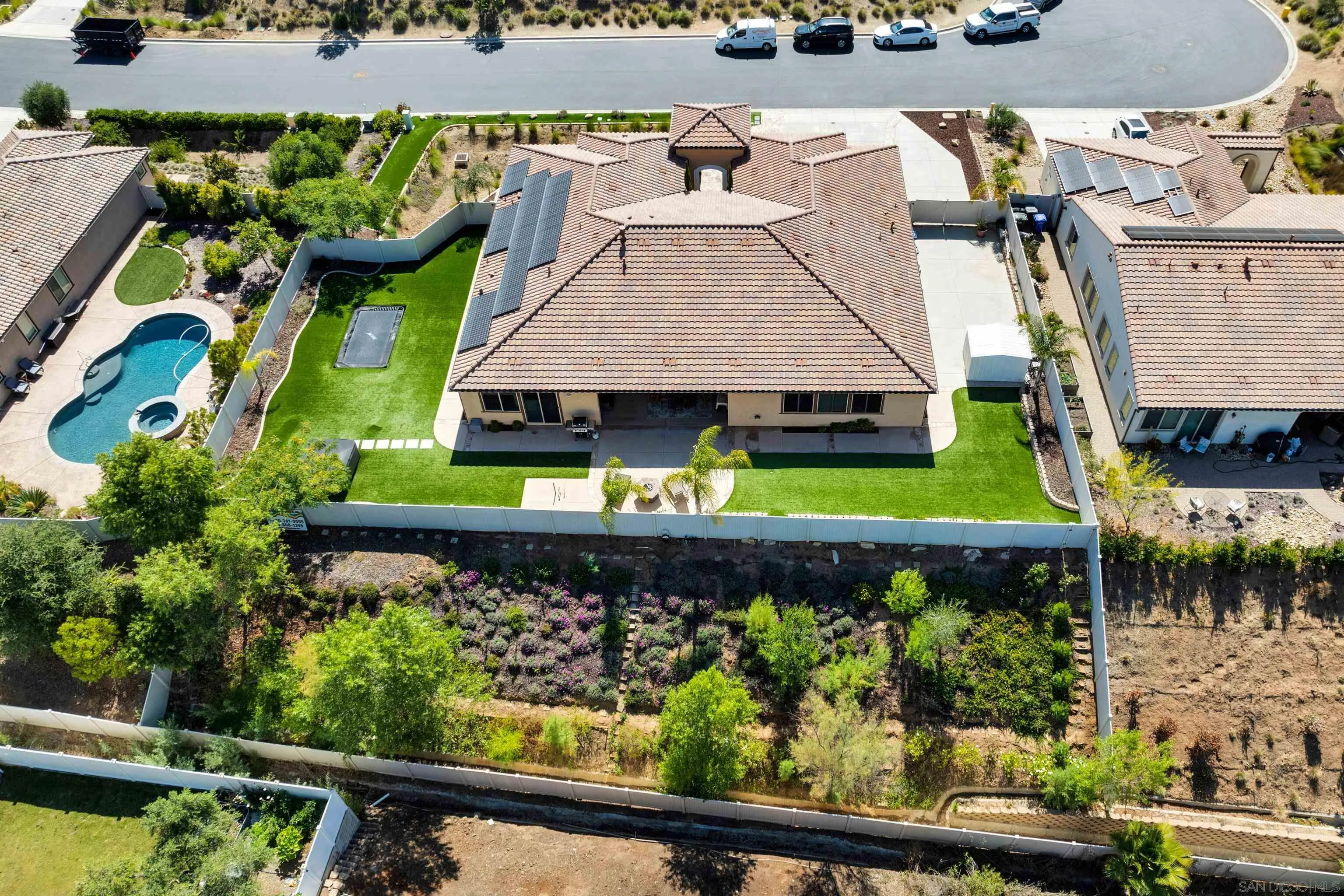 5620 Rancho Del Caballo Bonsall, CA 92003 - Photo 61 of 62 an aerial view of a swimming pool with outdoor seating