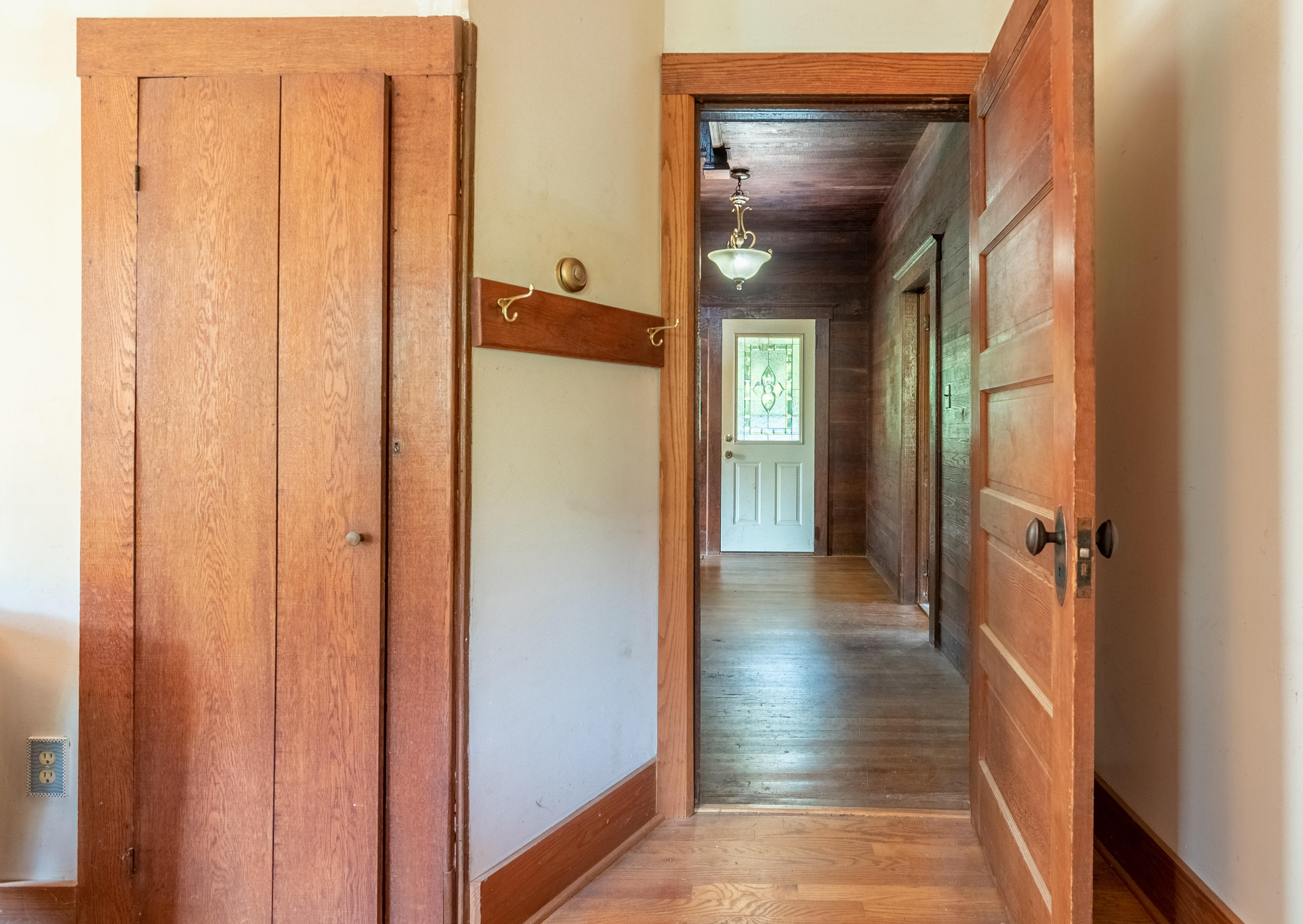 415 Reed Hill Road Northwest Floyd, VA 24091 - Photo 32 of 69 a view of a hallway with wooden floor and closet