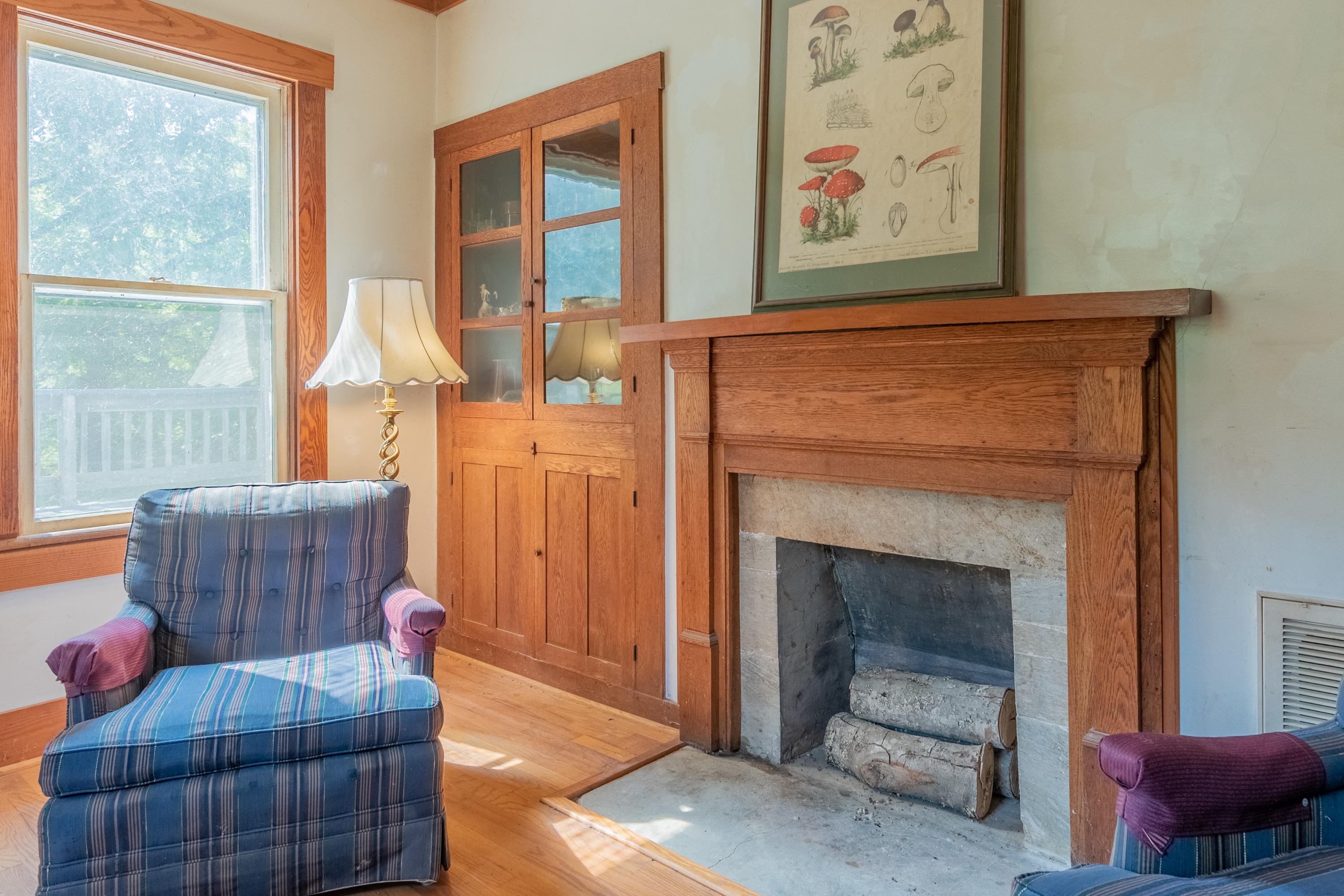 415 Reed Hill Road Northwest Floyd, VA 24091 - Photo 35 of 69 a living room with furniture and a fireplace