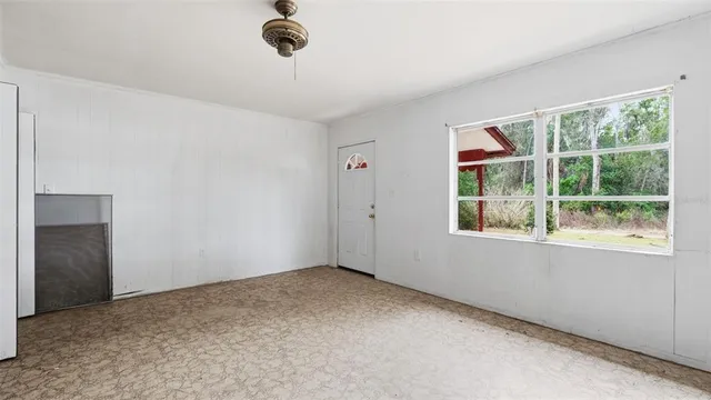 an empty room with a window