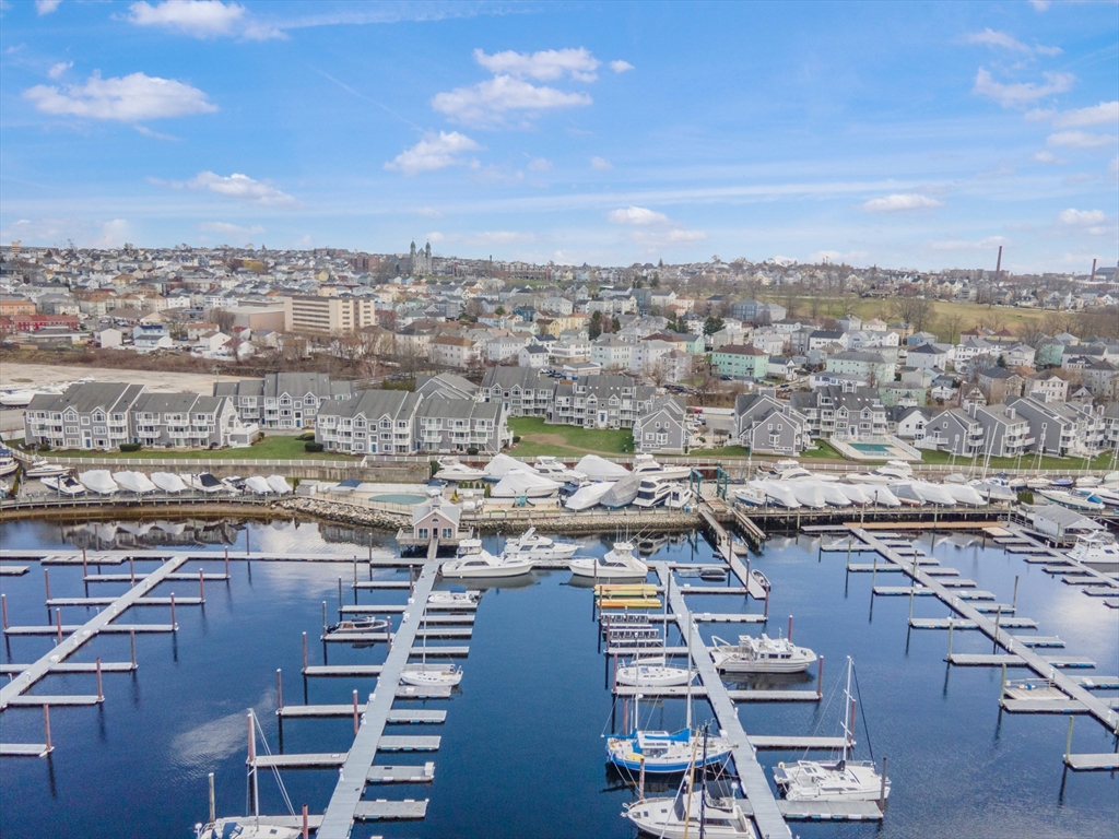 an aerial view of a city
