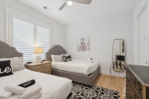 a bathroom with a bathtub and shower