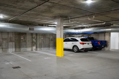 a view of a entryway of the building