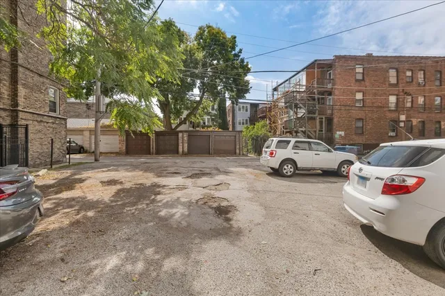 a car parked in front of a building