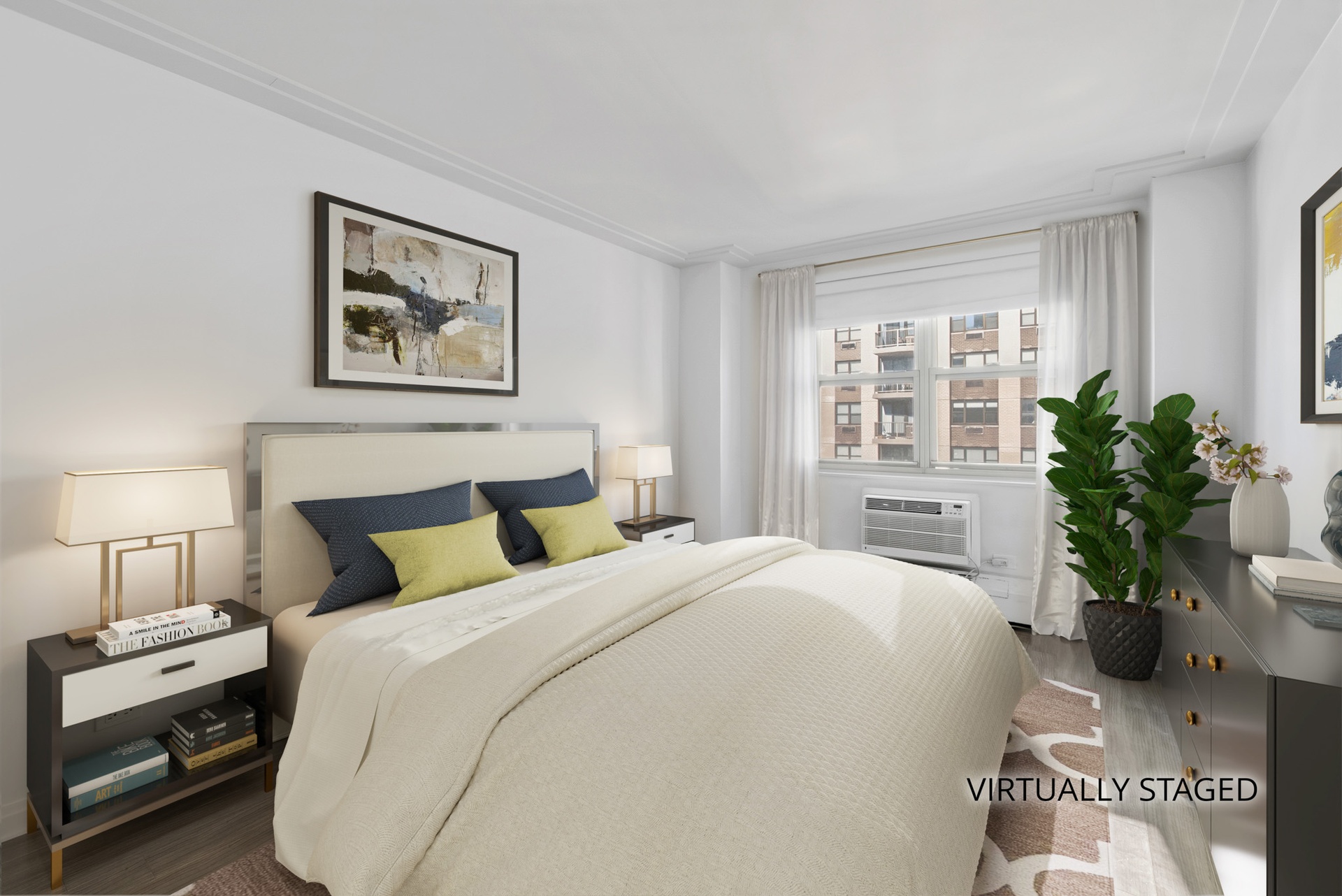 340 East 80th Street, Unit 17D Manhattan, NY 10075 - Photo 12 of 18 a bedroom with a bed and a potted plant