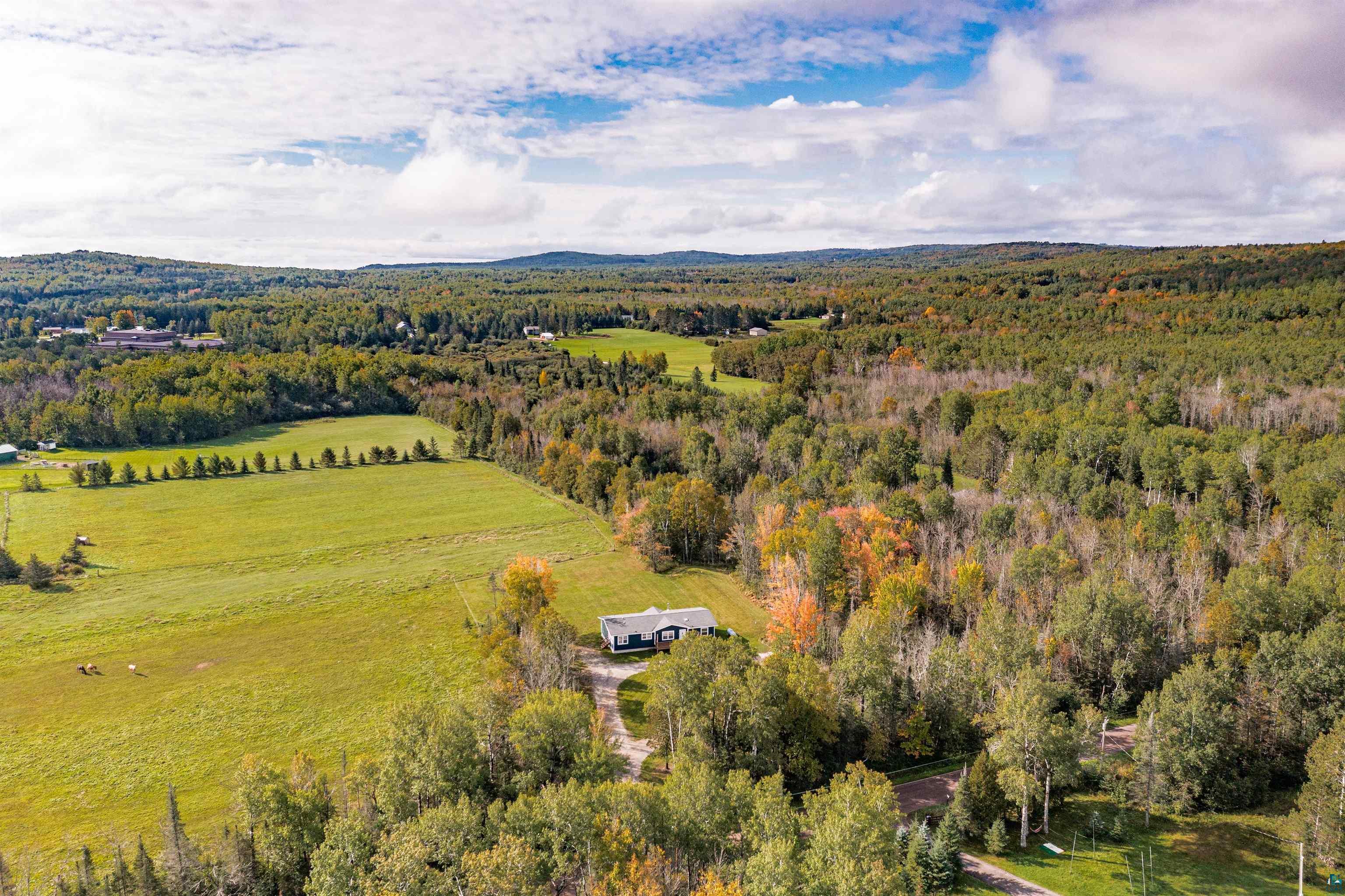 3126 Beyer Road Duluth, MN 55804 - Photo 6 of 23 Expansive property featuring a single-story residence, a large green field, and surrounding mature woodland